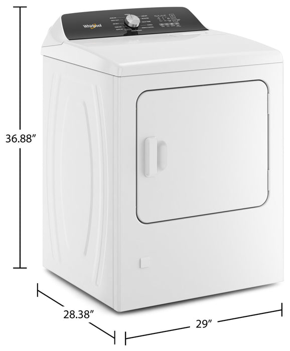 Sécheuse à gaz propane à la vapeur Whirlpool de 7 pi³ - blanche - WGD5050LW