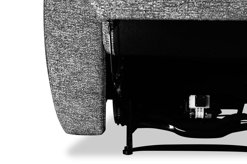 Fauteuil à inclinaison électrique Chandler de 37 po en tissu de chenille - gris