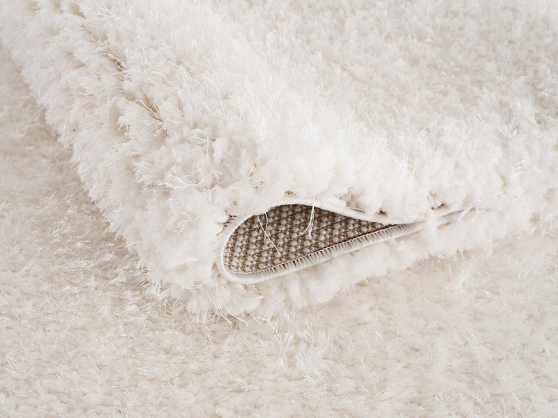 Carpette à poil long Lawson blanche - 5 pi x 7 pi