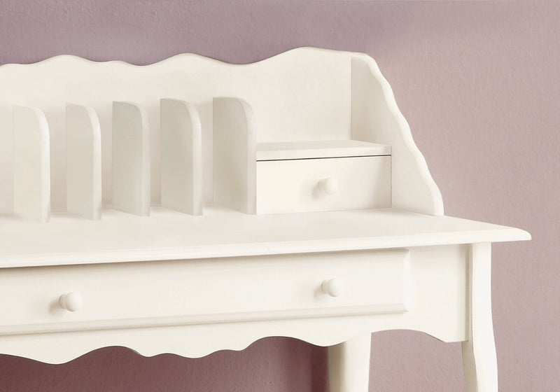 Bureau de style Queen Anne Samantha de 36 po - blanc