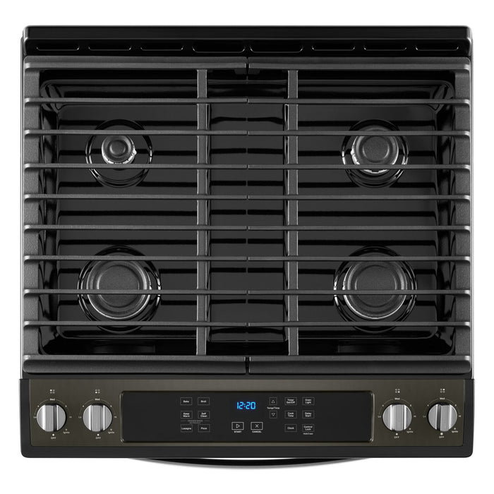 Cuisinière à gaz Whirlpool de 5 pi³ avec autonettoyage - acier inoxydable noir - WEG515S0LV