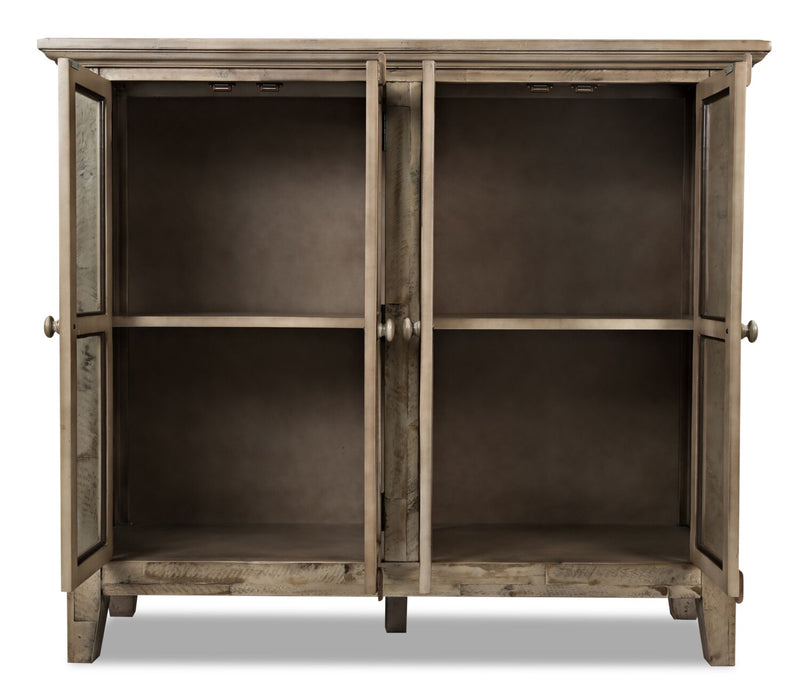 Armoire décorative Rocco de 48 po avec 4 portes - bois naturel