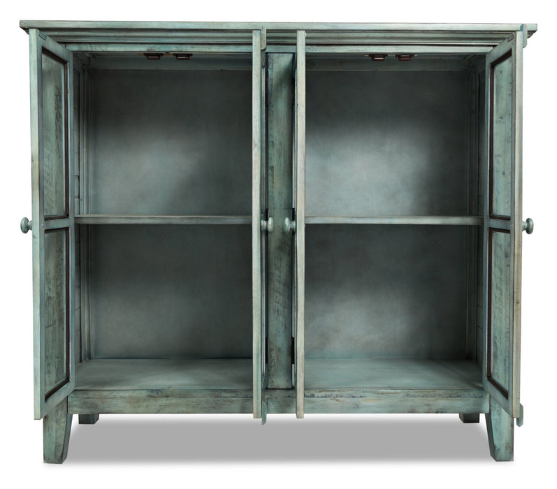 Armoire décorative Rocco de 48 po avec 4 portes - bleu antique