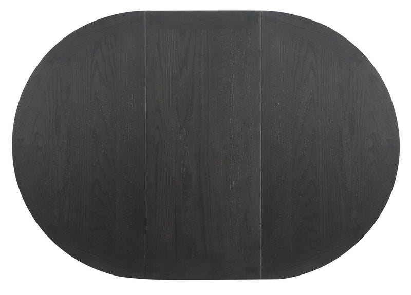 Ensemble de salle à manger Dena 5 pièces de hauteur comptoir avec table ronde, rallonge de 42 po à 60 po (L) et chaises - gris