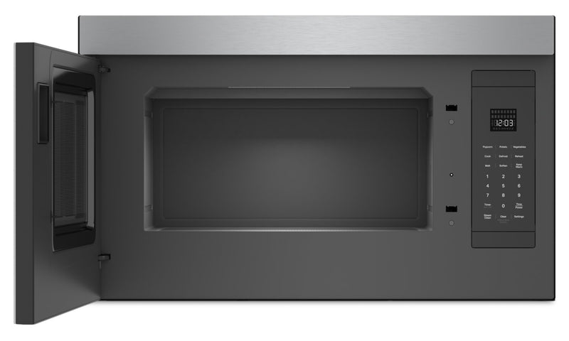 Four à micro-ondes à hotte intégrée KitchenAid de 1,1 pi³ à installation affleurée avec cuisson à 900 W - acier inoxydable avec fini PrintShieldMC - YKMMF330PPS