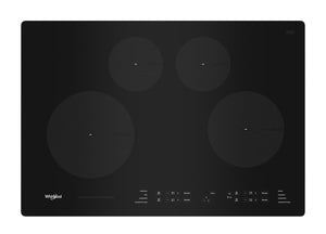 Surface de cuisson à induction Whirlpool de 31 po à 4 éléments - noire - WCI55US0JB