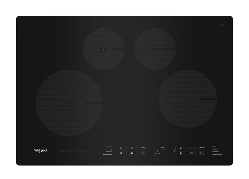 Surface de cuisson à induction Whirlpool de 31 po à 4 éléments - noire - WCI55US0JB