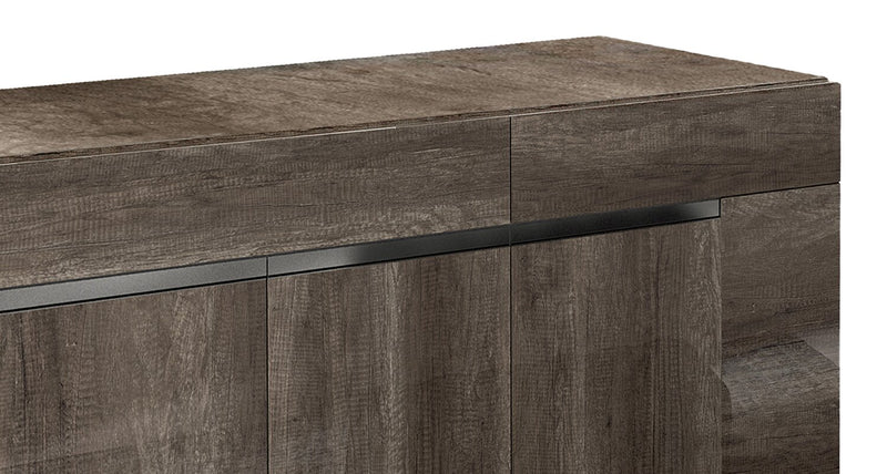 Desserte de salle à manger Gino avec rangement - fabriquée en Italie, moderne, 65 po (L) - brune