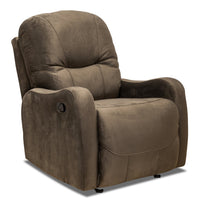  Fauteuil inclinable Everett de 33,5 po fabriqué au Canada en tissu - brun chocolat