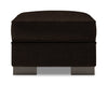 Pouf personnalisable Track de Sofa Lab de 24 po fabriqué au Canada en tissu de chenille - brun Luxury Chocolate
