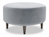 Pouf personnalisable The Curve de Sofa Lab de 31 po fabriqué au Canada en tissu de velours - gris