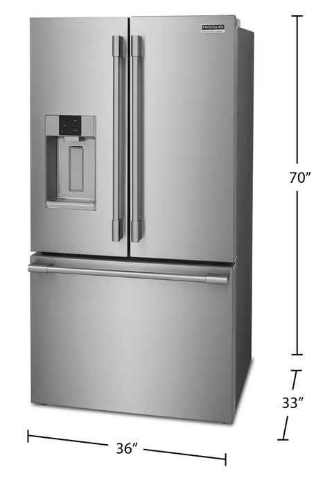 Réfrigérateur Frigidaire Professional de 27,8 pi³ et de 36 po de profondeur standard à portes françaises - acier inoxydable Smudge-ProofMD - PRFS2883AF