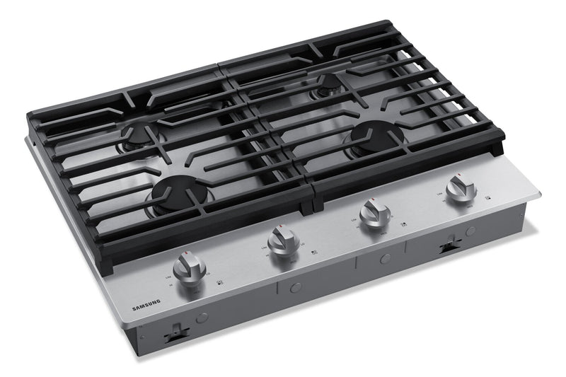 Surface de cuisson à gaz Samsung de 30 po à 4 brûleurs avec commandes à boutons - acier inoxydable - NA30R5310FS/AA
