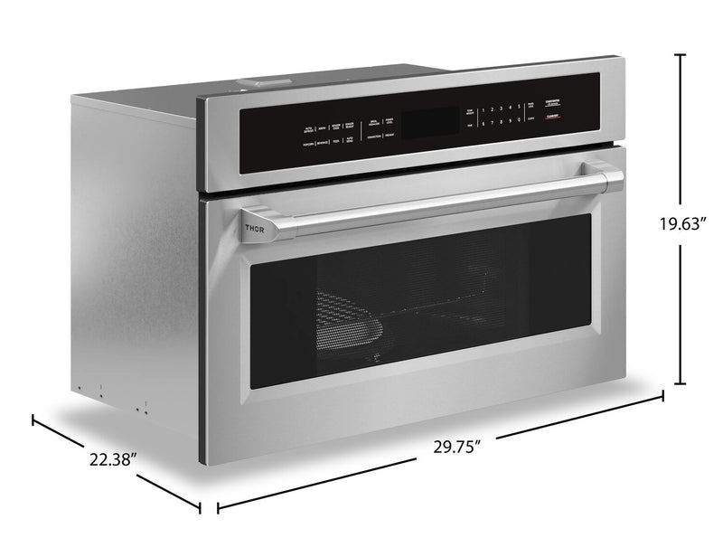 Four à micro-ondes rapide, professionnel et encastré Thor Kitchen 1,6 pi3 avec friture à air - TMO30