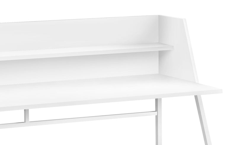 Bureau Lawson de 47,25 po avec petite crédence - blanc