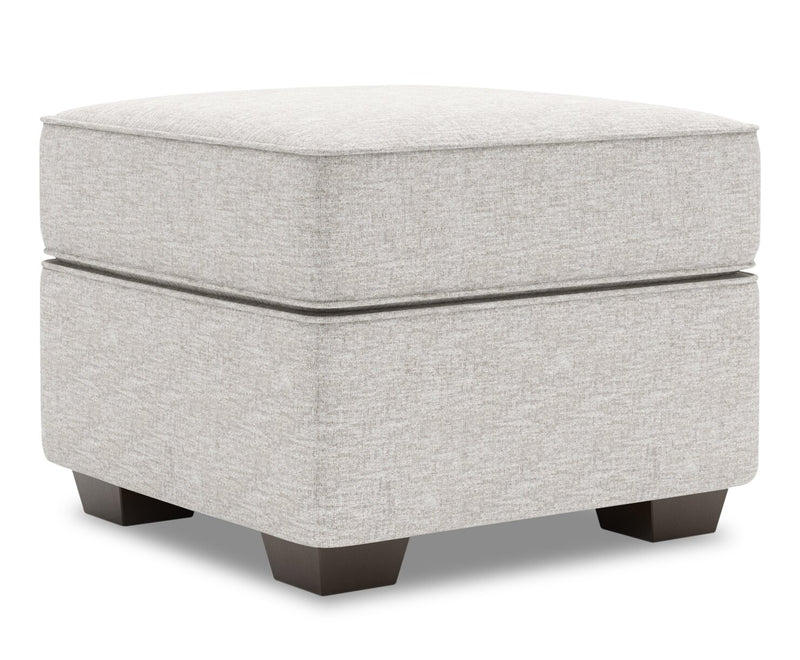 Pouf personnalisable Roll de Sofa Lab de 24 po fabriqué au Canada en tissu de chenille - argenté Luxury Silver
