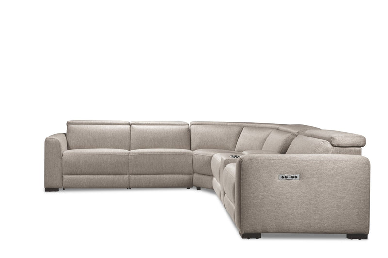 Sofa sectionnel à inclinaison électrique Adelaide 6 pièces - gris 