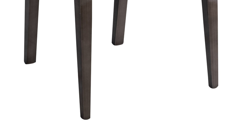 Chaise de salle à manger Gino en tissu de cuir végétalien - fabriquée en Italie, moderne - taupe