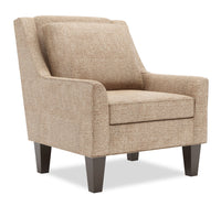 Fauteuil d’appoint club Sofa Lab de 29 po fabriqué au Canada en tissu de chenille avec pattes en bois - taupe Luxury Taupe