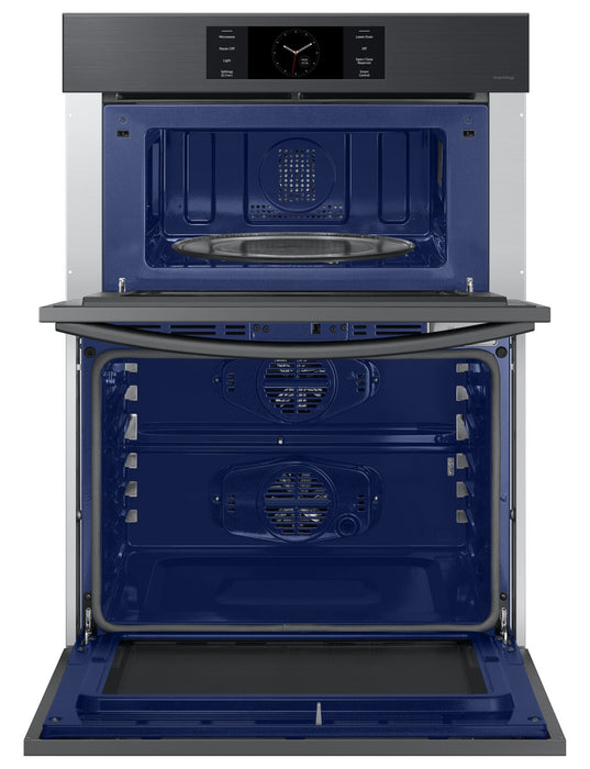 Four à micro-ondes combiné avec four mural électrique Samsung de 7 pi³ et de 30 po - acier noir mat - NQ70CG700DMTAA