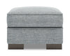 Pouf personnalisable Track de Sofa Lab de 24 po fabriqué au Canada en tissu d’apparence lin - gris Luna Pewter