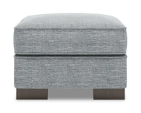  Pouf Track de Sofa Lab de 24 po fabriqué au Canada en tissu d’apparence lin - gris Luna Pewter 
