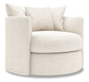 Fauteuil d’appoint pivotant Nest de Sofa Lab personnalisable de 41 po fabriqué au Canada en tissu de chenille - beige Luxury Sand