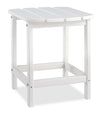 Table de bout Bask pour la terrasse à l’extérieur - 15 po (L), plastique à haute densité, résistante aux rayons UV et aux intempéries - blanche