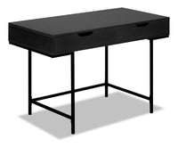 Bureau Butler de 47,25 po à 2 tiroirs - noir