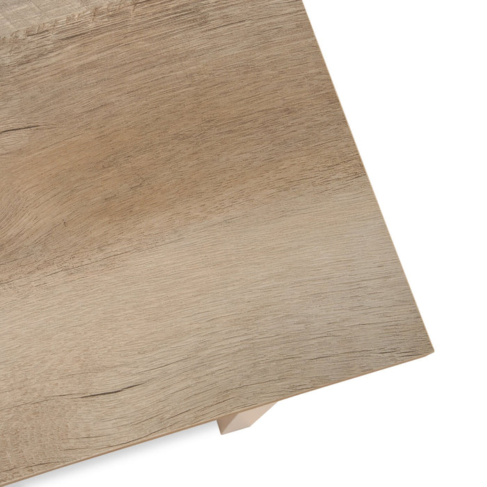 Bureau en forme de L Joana de 65,12 po - blanc doux 