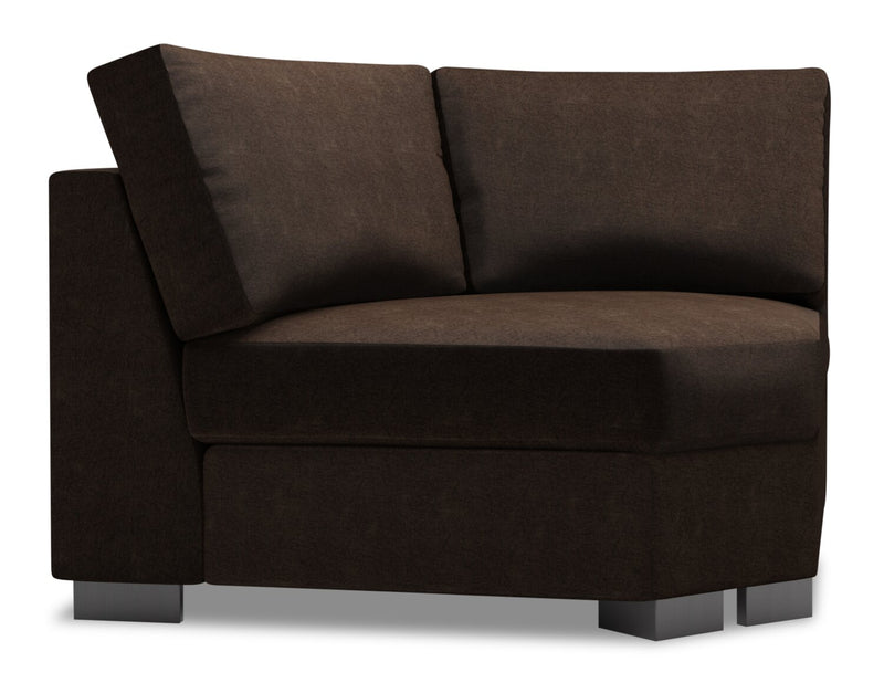 Fauteuil courbé en coin Track de la collection Sofa Lab - Luxury Chocolate