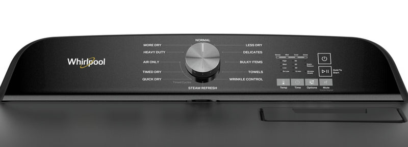 Sécheuse électrique Whirlpool de 7 pi³ - noir volcan - YWED6150PB
