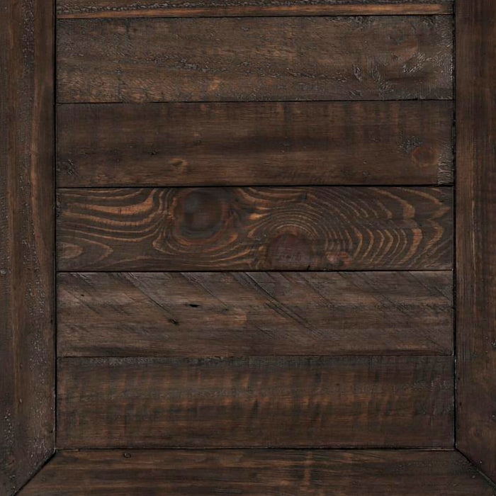 Table de fauteuil rustique Morgan de 16 po avec rangement - brun foncé avec bois recyclé