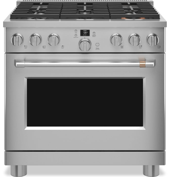 Cuisinière intelligente hybride Café de 5,7 pi³ avec convection européenne véritable et grilles autonettoyantes - acier inoxydable - C2Y366P2TS1