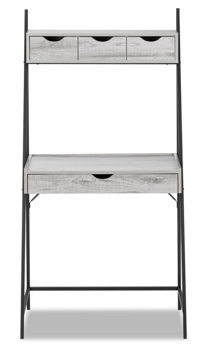 Bureau compact Norris de 31,5 po à 4 tiroirs - gris