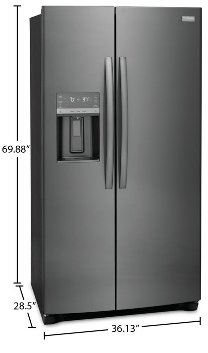 Réfrigérateur Frigidaire Gallery de 22,3 pi³ et de 36,1 po de profondeur comptoir à compartiments juxtaposés - acier inoxydable noir Smudge-ProofMD - GRSC2352AD
