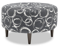 Pouf The Curve de Sofa Lab de 31 po fabriqué au Canada en tissu - Heather multicolore