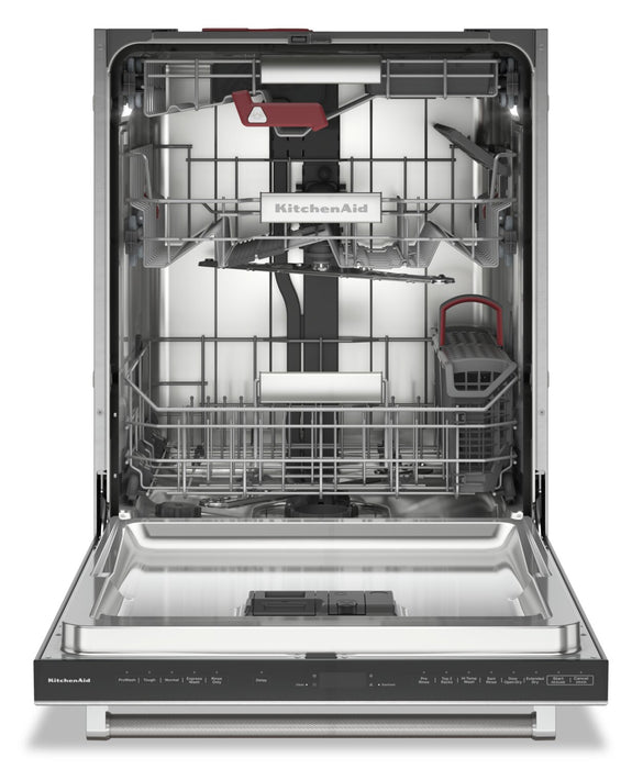 Lave-vaisselle encastré KitchenAid de 24 po et de 39 dBA avec commandes sur le dessus - acier inoxydable avec fini PrintShieldMC - KDTF924PPS