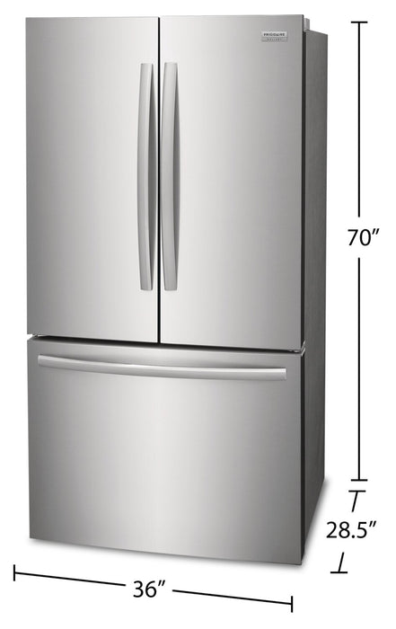 Réfrigérateur Frigidaire Gallery de 28,8 pi³ et de 36 po de profondeur standard à portes françaises - acier inoxydable Smudge-ProofMD - GRFN2853AF