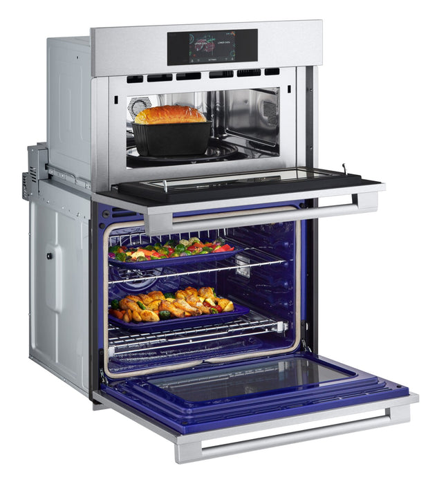 Four mural combiné électrique LG Studio de 6,4 pi³ et de 30 po avec convection véritable - acier inoxydable Smudge-ProofMD - WCES6428F