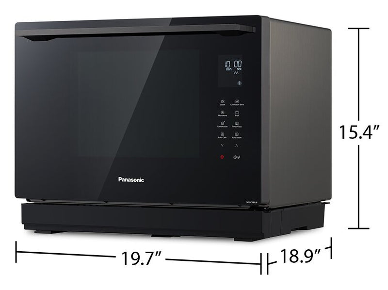 Four à micro-ondes de comptoir Panasonic de 1,1 pi³ avec four à la vapeur combiné et 2 niveaux de cuisson par convection véritable - gris - NNCS89LB