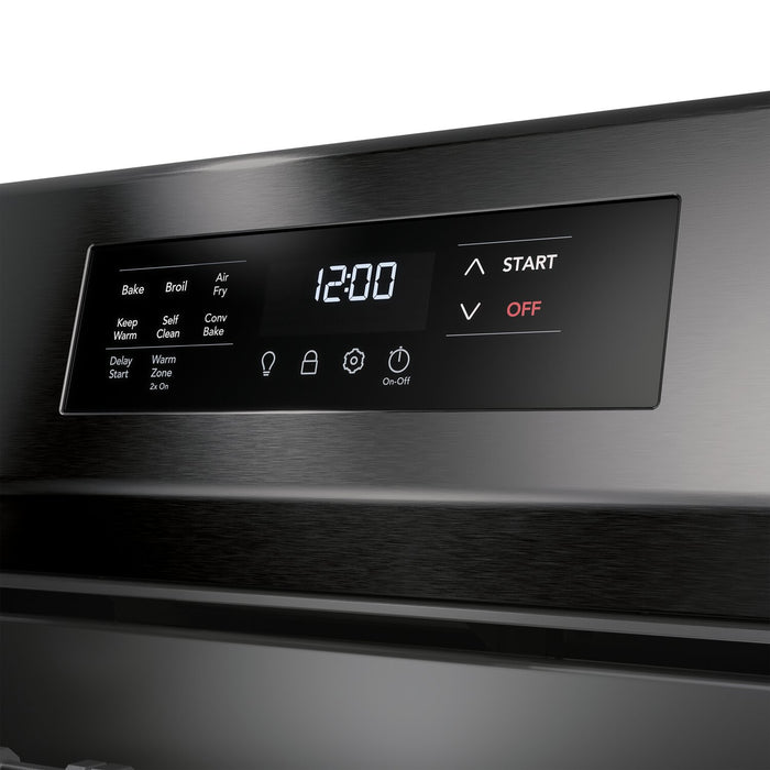 Cuisinière à gaz Frigidaire de 5,1 pi³ avec friture à air et cuisson par convection - acier inoxydable noir - FCRG3083AD