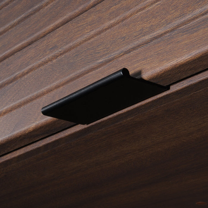 Crédence de bureau Palo Alto de 71,26 po avec compartiments ouverts - acajou