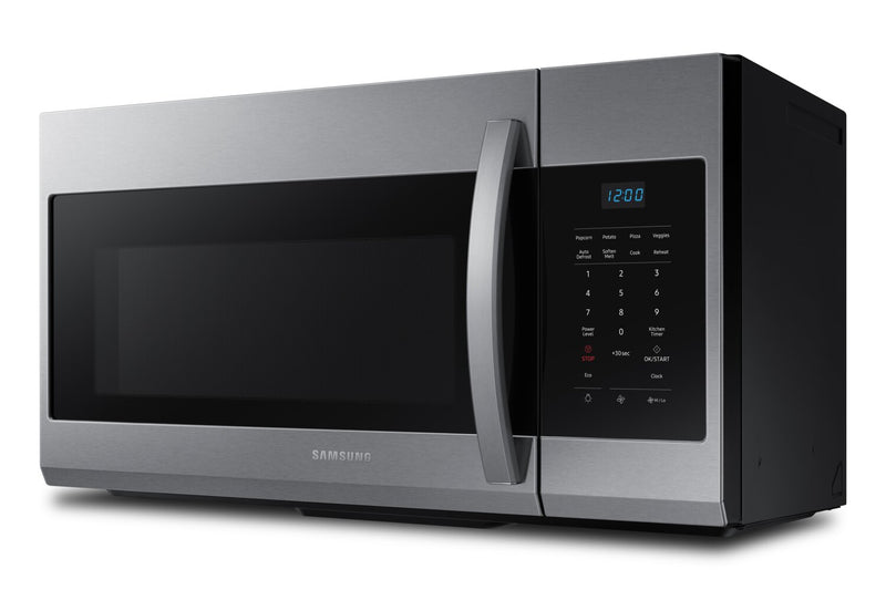 Four à micro-ondes à hotte intégrée Samsung de 1,7 pi³ avec 300 pi³/min, Wi-Fi et cuisson et réchauffage automatiques - acier inoxydable - ME17R7011ES/AC