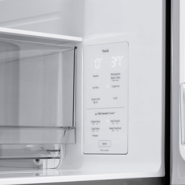 Réfrigérateur LG de 30 pi³ et de 36 po à portes françaises - acier inoxydable Smudge-ProofMD - LF30S8210S
