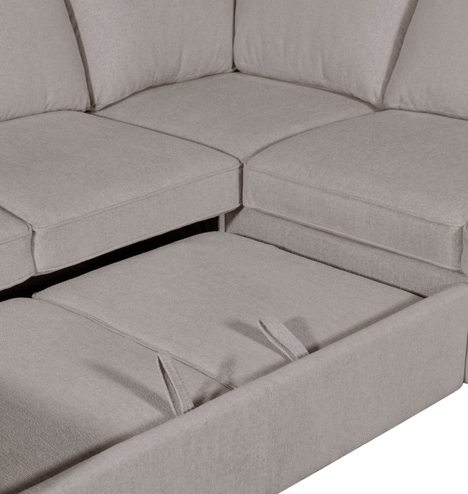 Sofa-lit sectionnel de gauche Haven de Scott Living 2 pièces en tissu de chenille - gris