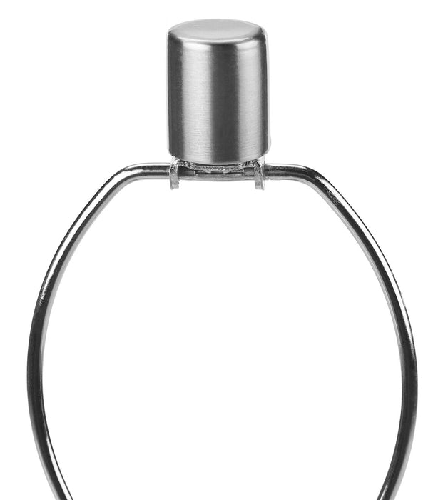 Lampe de table de 28 po en métal nickel avec base en acrylique