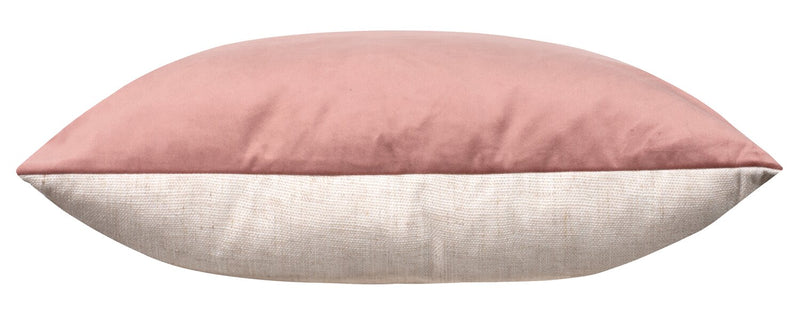Coussin décoratif d’apparence velours - rose