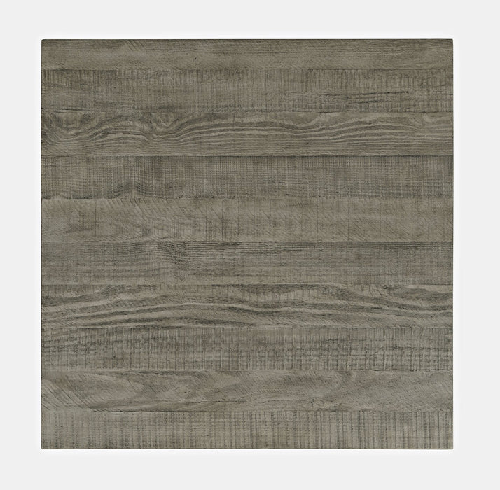 Table de bout rustique Colson de 24 po avec rangement et tablette - bois de grève 