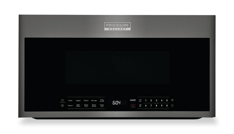Four à micro-ondes à hotte intégrée Frigidaire Gallery de 1,9 pi³ avec cuisson par capteur et intérieur Effortless CleanMC - acier inoxydable noir Smudge-ProofMD - GMOS1964AD